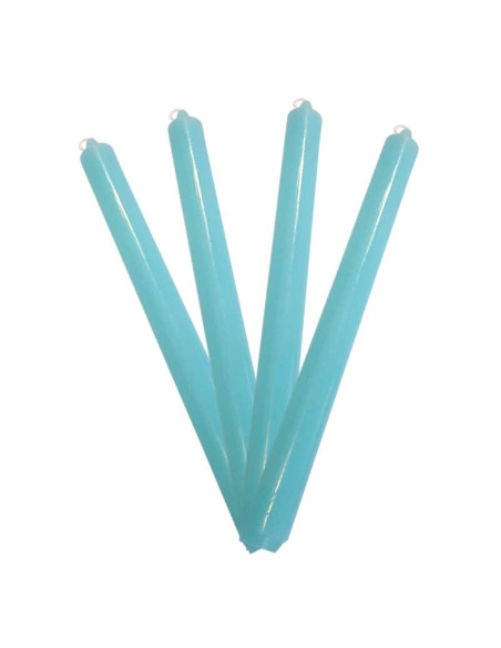 Blue MH candles colored in the mass - set of 4 pcs
