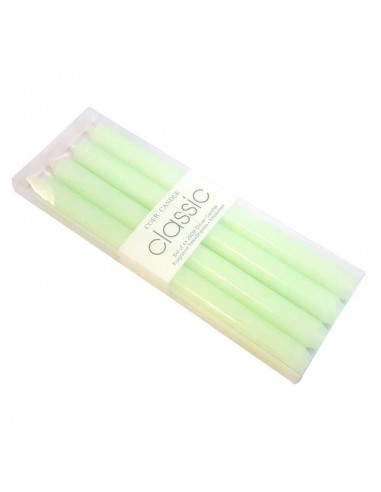 MH-Kerzen wassergrün durchgefärbt - Set 4 Stk.