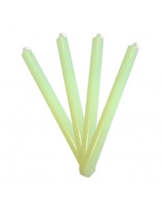Bougies MH vert eau colorées dans la masse - lot 4 pcs
