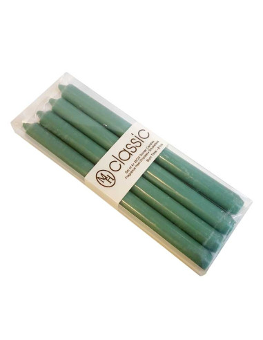 MH candles fern green colored in the mass - set of 4 pcs