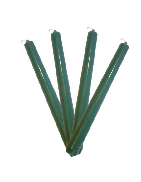 MH candele color verde felce nella massa - set di 4 pezzi