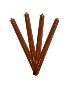 662 / 5 000 Résultats de traduction Candles colored in the mass brown MH - set of 4 pcs