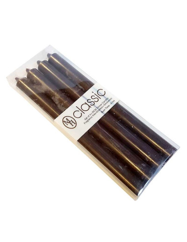 Candles colored in the mass black MH - set of 4 pcs