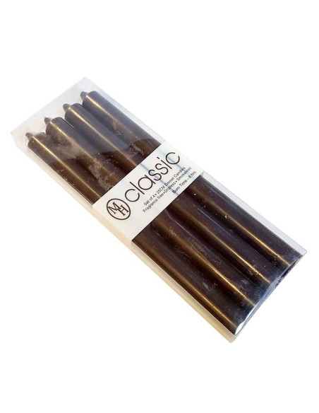 Candles colored in the mass black MH - set of 4 pcs