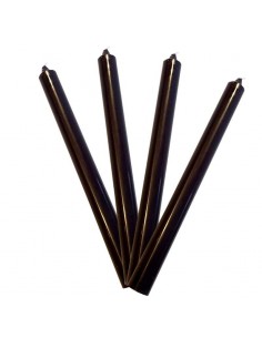 Candles colored in the mass black MH - set of 4 pcs