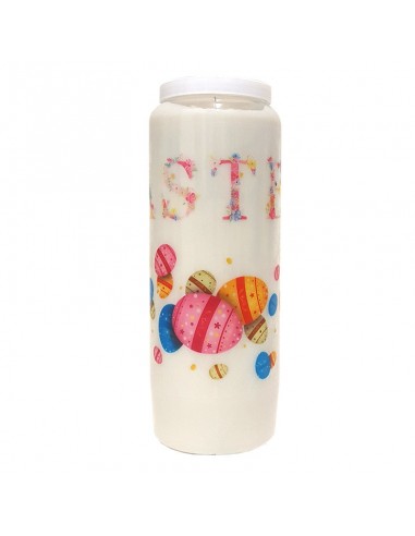 Bougie de neuvaine pour la Pâques - Easter fleuri