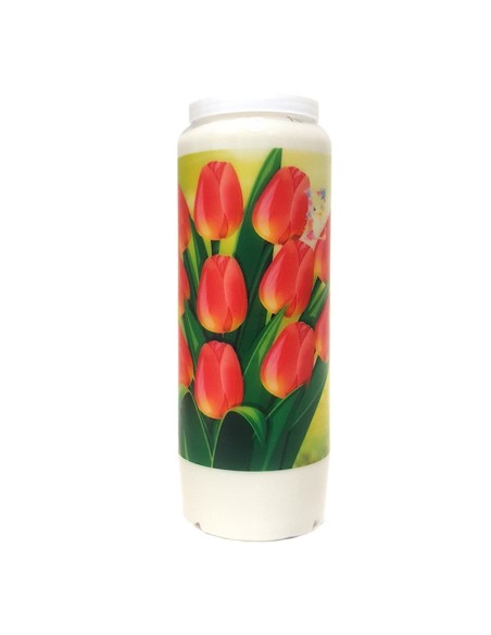 Novena candle for Easter - Tulips