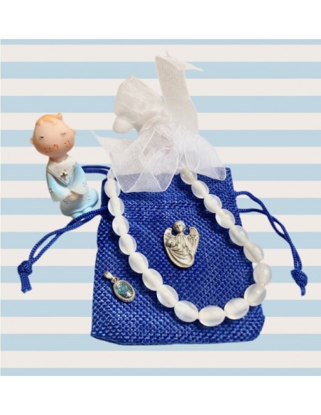 Baby Beißring weiß Geschenktüte