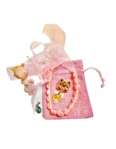 Roze baby bijt ketting Engel kado zakje