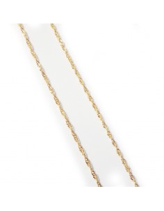 Verguld 925 zilveren Singapore ketting - 45 cm