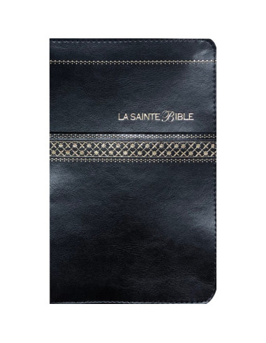 De Heilige Bijbel 1910 - zwart kunstleer, gouden randen, dia, tabbladen