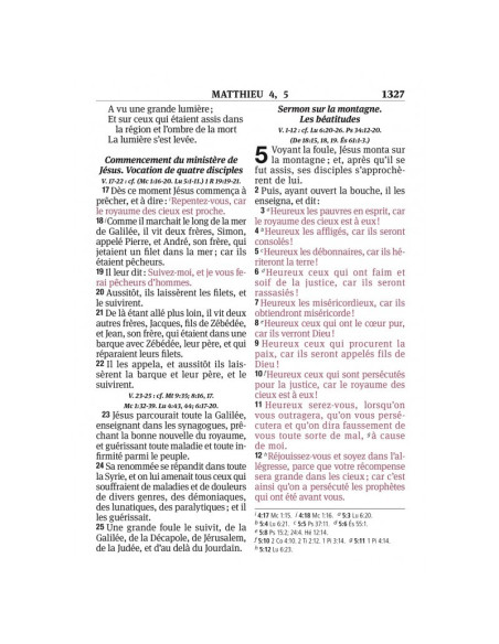 Segond-Bibel 1910 Großdruck und Worte Jesu in roter Schrift