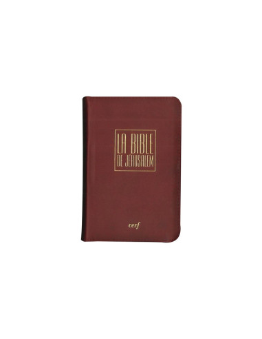 Biblia de Jerusalén cremallera compacta y borde dorado