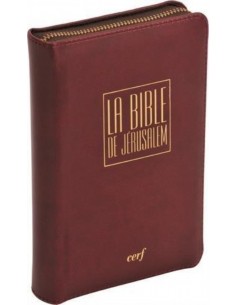Biblia de Jerusalén cremallera compacta y borde dorado
