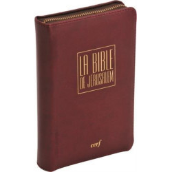 Jerusalem Bible compact zipper and gold edge