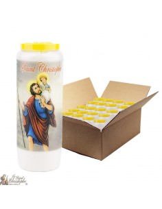 Velas de la novena de San Cristóbal - caja de 20 unidades