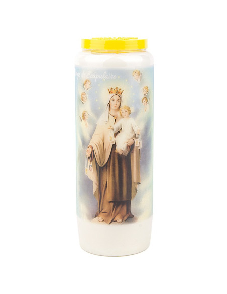 Novena candle to the Virgin of the Scapular - box 20 pieces