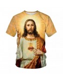 T-shirt polyester - Sacré Coeur de Jésus ocre