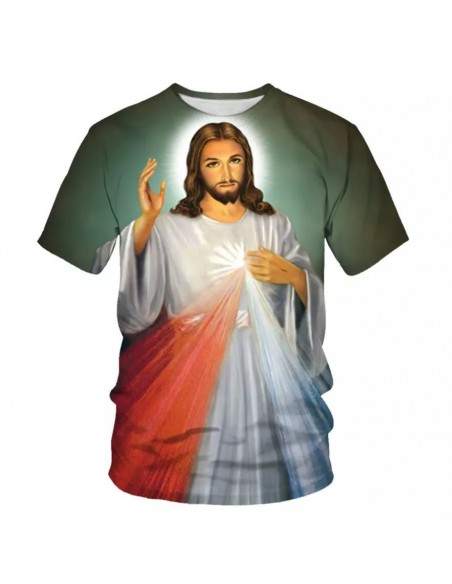 Camiseta de poliéster - Cristo Misericordioso