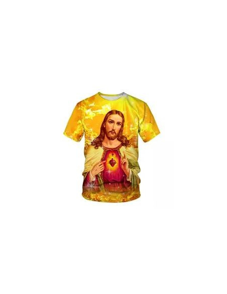 Polyester T-shirt - Heilig Hart van Jezus oranje