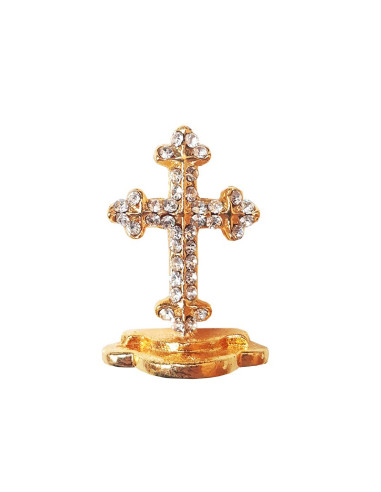 Mini cross on stand with crystals