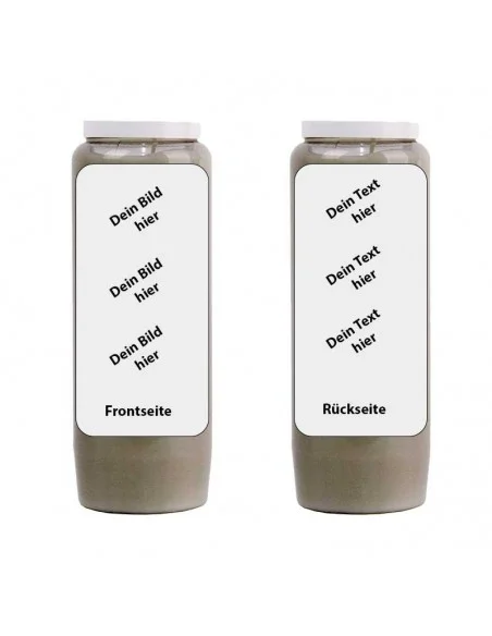 Bougie de neuvaine avec votre image et texte - personnalisable