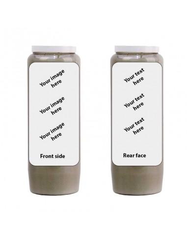 Novena candle with your image and text - customizable