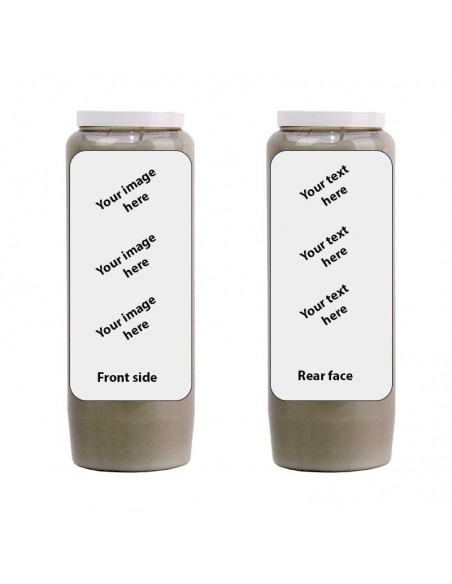 Novena candle with your image and text - customizable