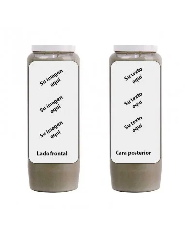 Vela de novena con tu imagen y texto - personalizable