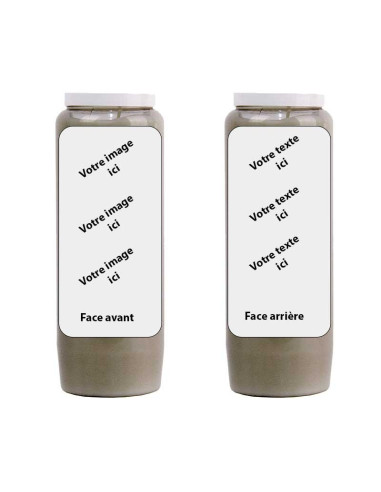 Bougie de neuvaine avec votre image et texte - personnalisable