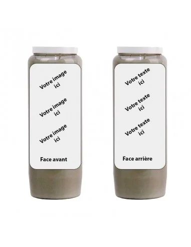 Vela de novena con tu imagen y texto - personalizable