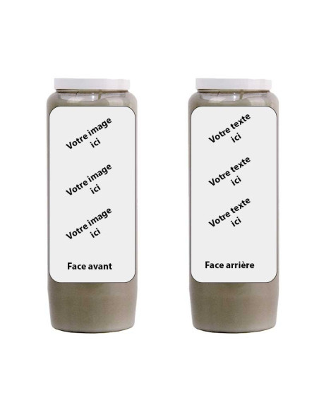 Vela de novena con tu imagen y texto - personalizable