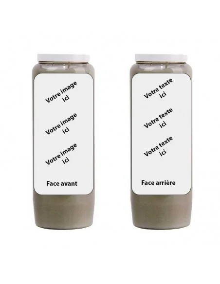 Vela de novena con tu imagen y texto - personalizable