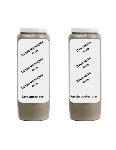 Candela Novena con immagine e testo personalizzabile