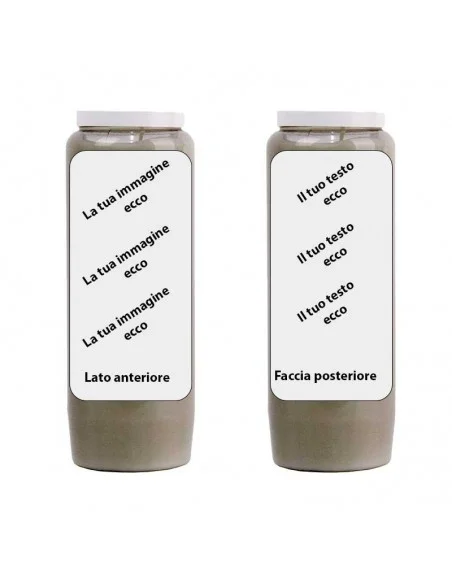 Bougie de neuvaine avec votre image et texte - personnalisable