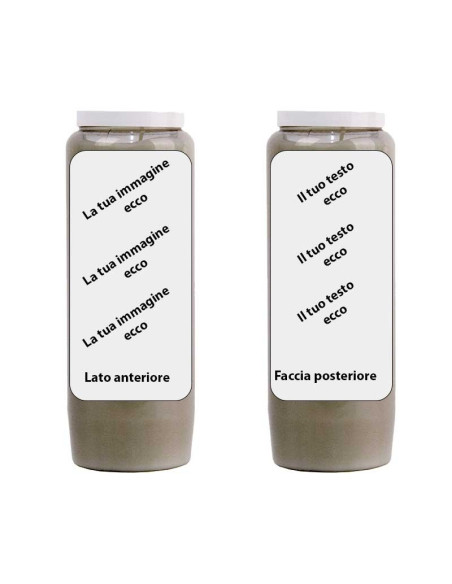 Candela Novena con immagine e testo personalizzabile