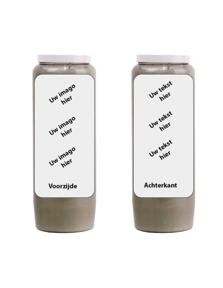 Novena kaars met uw afbeelding en tekst - aanpasbaar