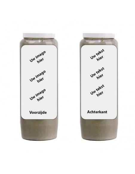 Novena kaars met uw afbeelding en tekst - aanpasbaar