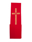 Priest stole Embroidered golden cross honeycomb
