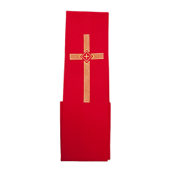 Priest stole Embroidered golden cross honeycomb