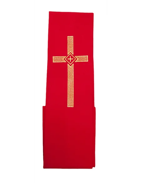 Priest stole Embroidered golden cross honeycomb