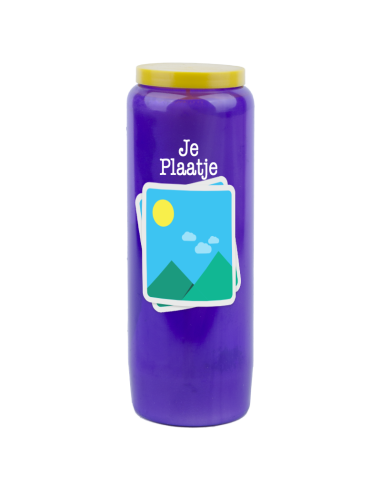 Novena candles with your image and text - customizable - box 20 pieces