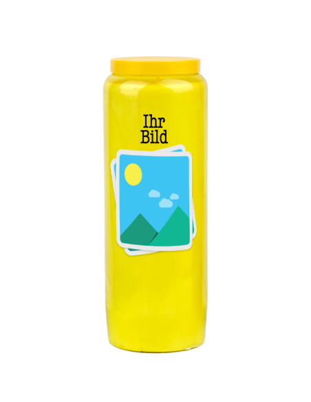 Novena candles with your image and text - customizable - box 20 pieces