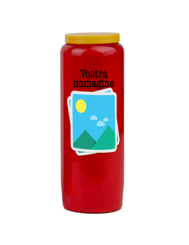 Velas de novena con su imagen y texto - personalizables - caja 20 unidades