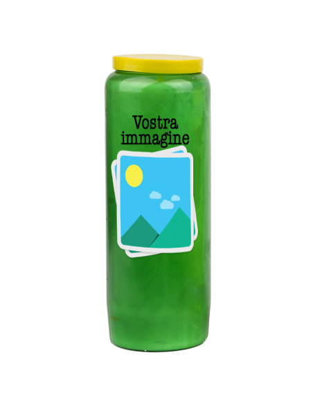 Bougies de neuvaine vos image et texte - personnalisable - carton 20 pièces