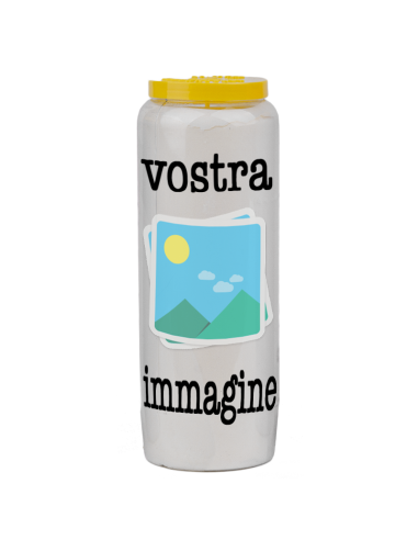 Bougies de neuvaine vos image et texte - personnalisable - carton 20 pièces