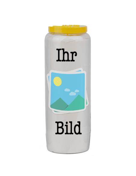 Novena candles with your image and text - customizable - box 20 pieces