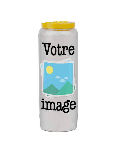 Novena candles with your image and text - customizable - box 20 pieces