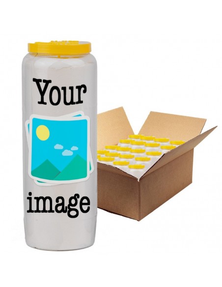 Novenenkerzen Ihr Bild und Text - anpassbar - Karton 20 Stück