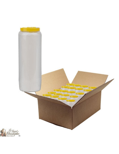 Novena candles with your image and text - customizable - box 20 pieces